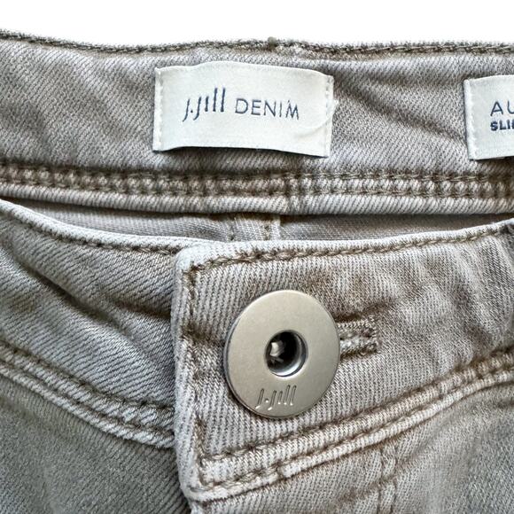 J. Jill Denim Jeans Women's Sz 8 Gray Authentic Fit Slim Ankle Preppy Straight - Picture 3 of 12